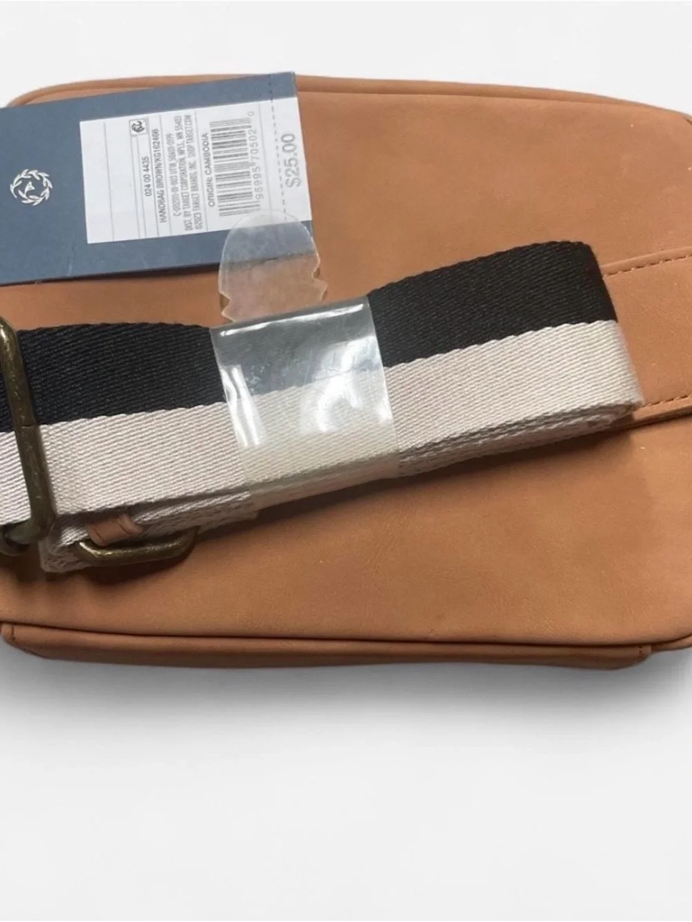 Universal Thread Tan/Cognac Crossbody with Front Zip